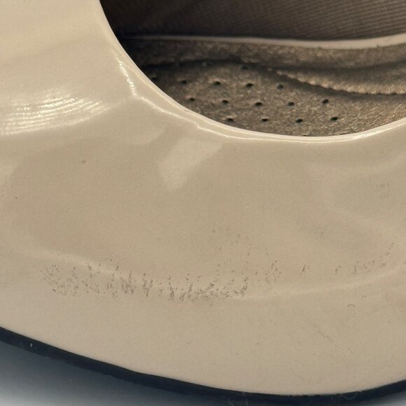 Taupe Teller  Slingback Heels By LifeStride Size 7 Womens Patent Leather Look - Picture 5 of 8